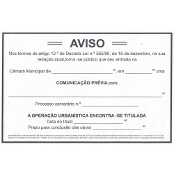 Sinalização Obras - Aviso...